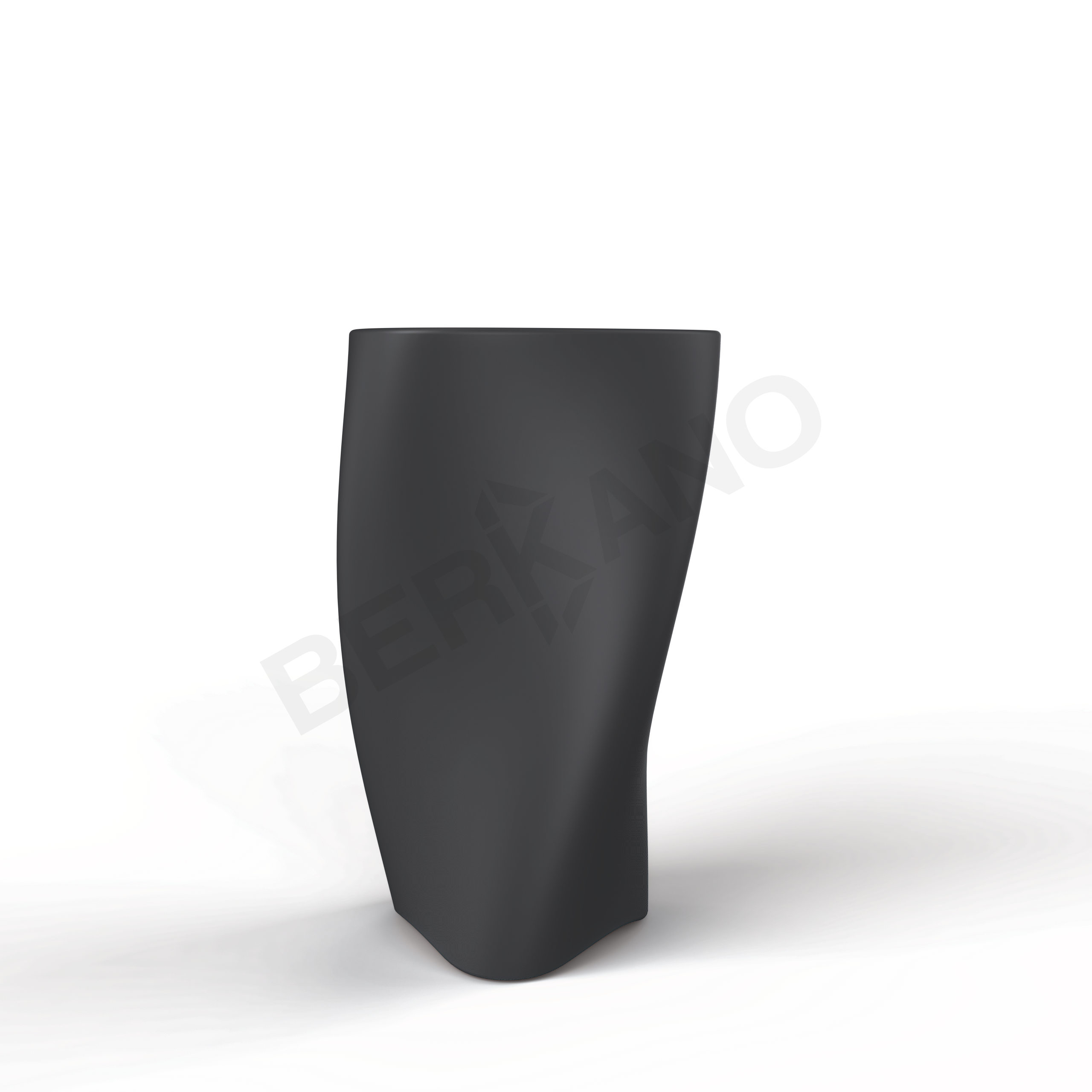 Кашпо Twist 108 графитового цвета - фото 1