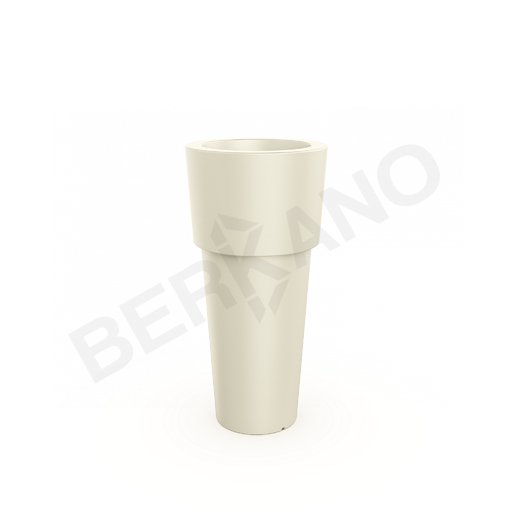 Кашпо Ray 100 бежевого цвета - фото 1