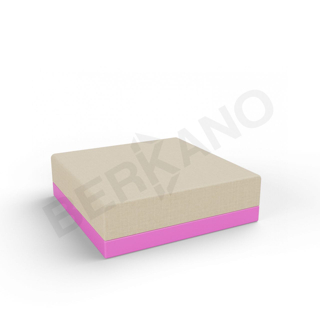 Пуф Quarter modular с подушками фиолетового цвета / аксессуар бежевого цвета - фото 1