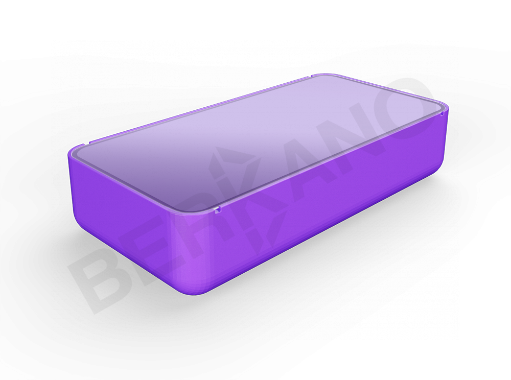 Стол Grace средний со стеклом сиреневого цвета - фото 1