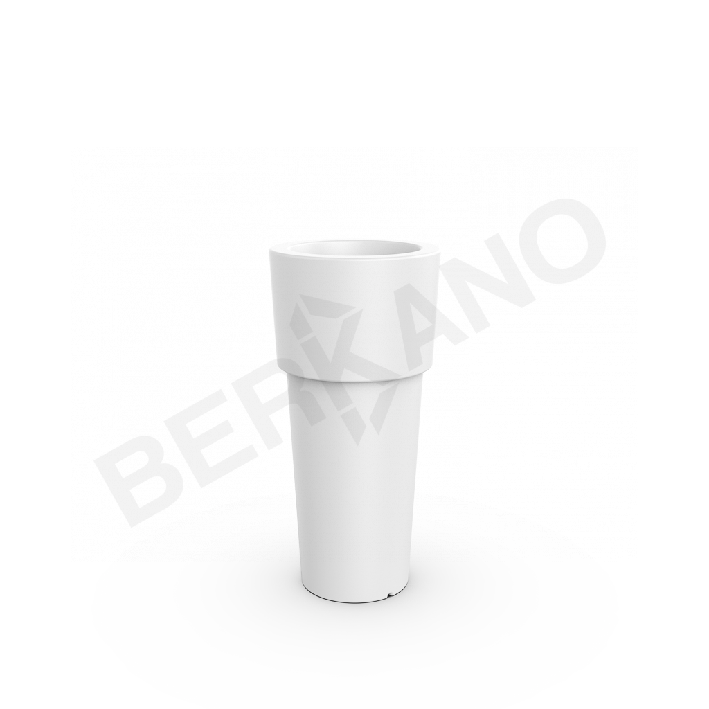 Кашпо Ray 80 DB белого цвета - фото 1