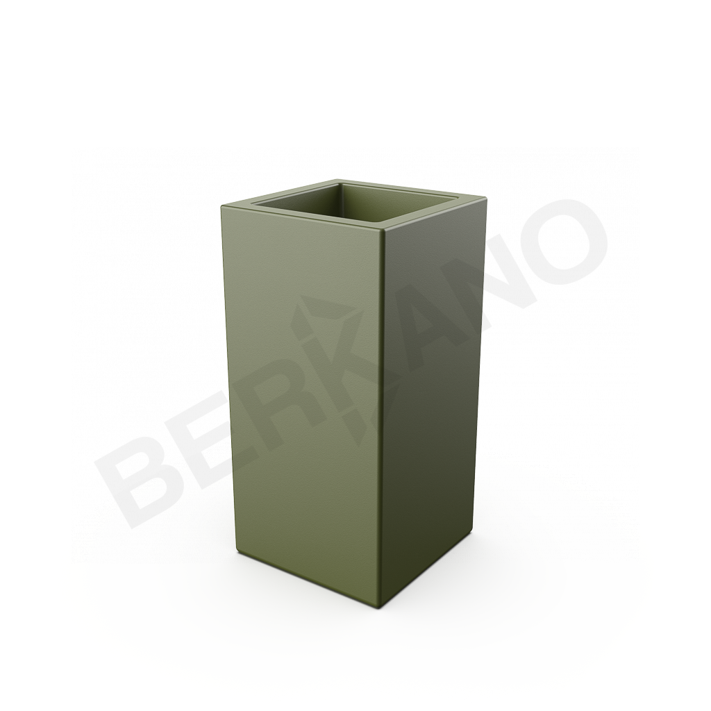 Кашпо Cubric 40*80 DB темно-зеленого цвета - фото 1