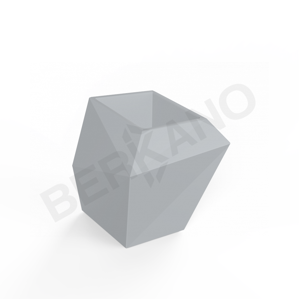 Кашпо Quaro M DB серого цвета - фото 1