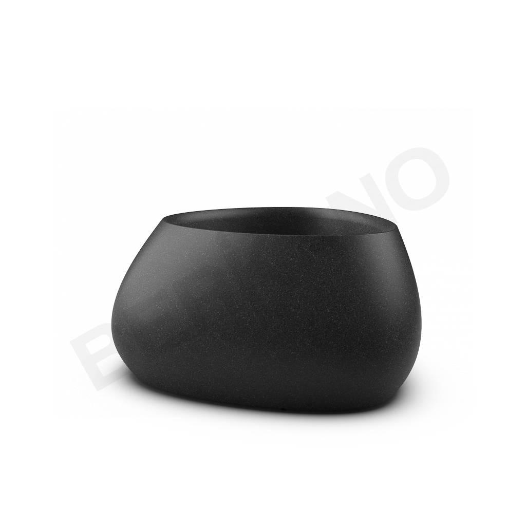 Кашпо Bend 60 цвета черный гранит - фото 1