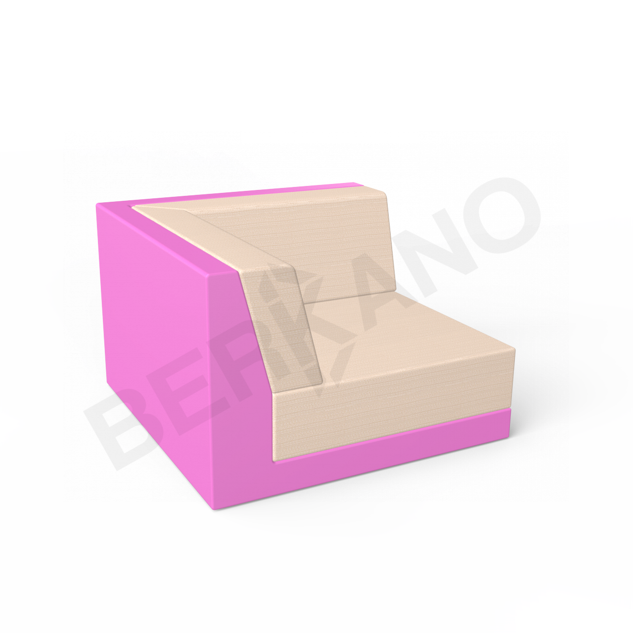 Угловой модуль Quarter modular с подушками фиолетового цвета / аксессуар Milk - фото 1