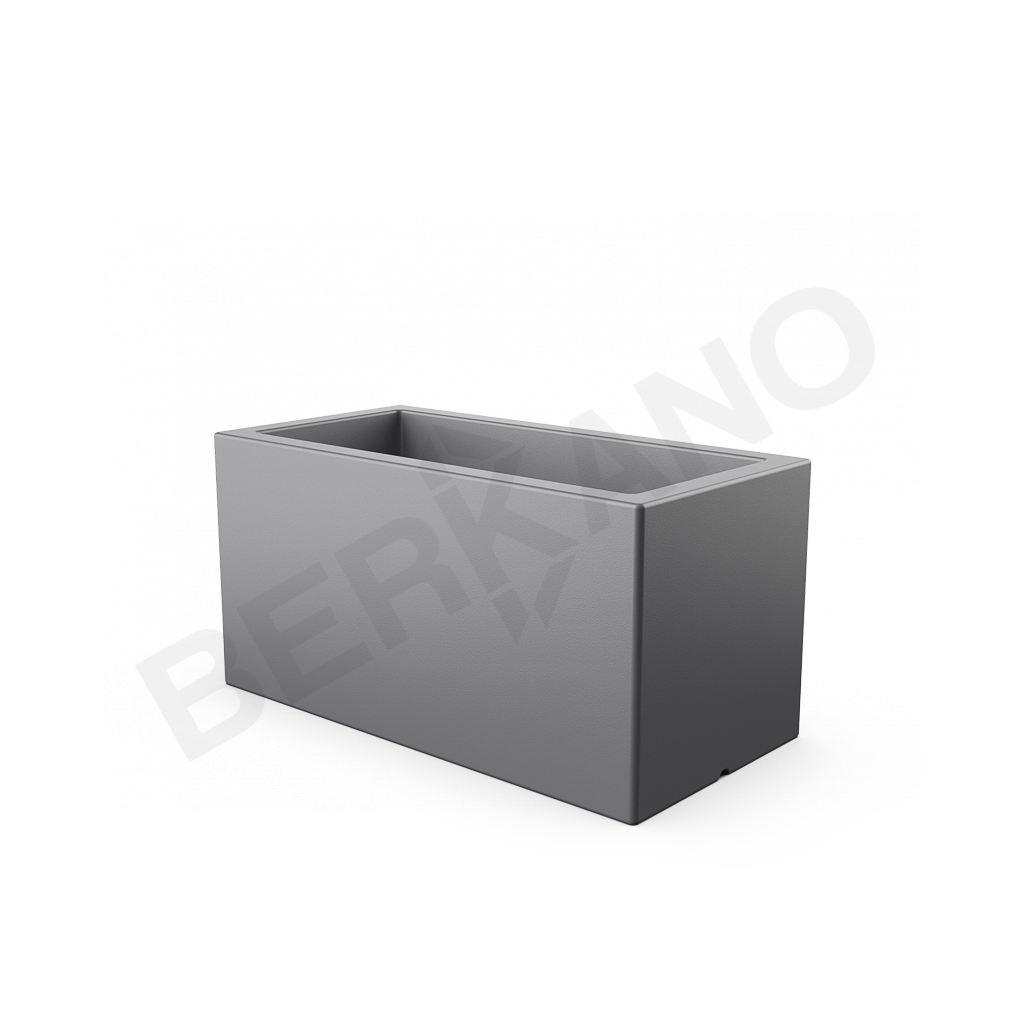 Кашпо Cubric 40*100 графитового цвета - фото 1