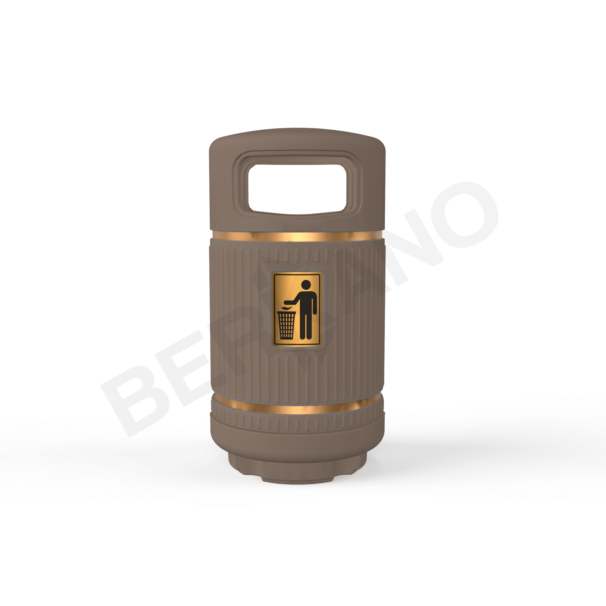 Урна круглая BERKANO кофейного цвета - фото 1