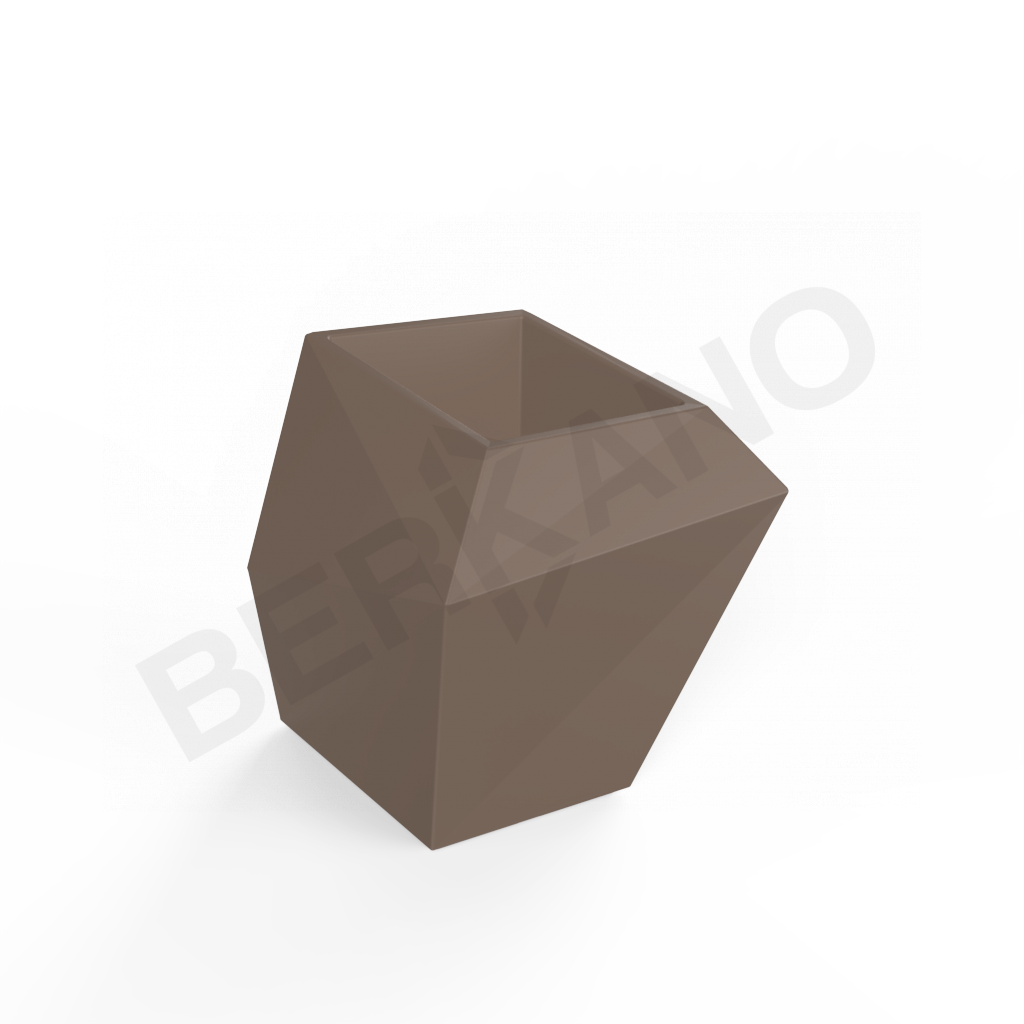 Кашпо Quaro M кофейного цвета - фото 1