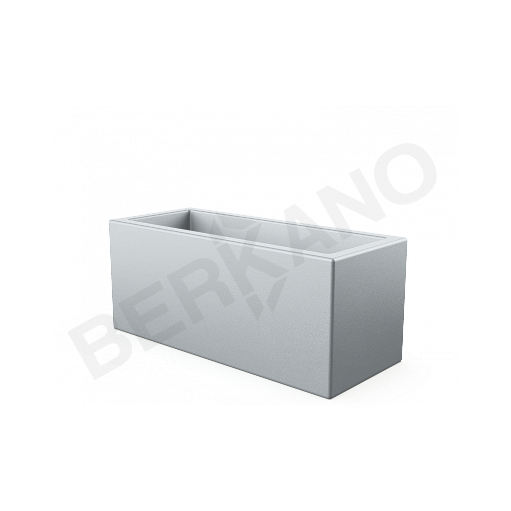 Кашпо Cubric 26*60 серого цвета - фото 1
