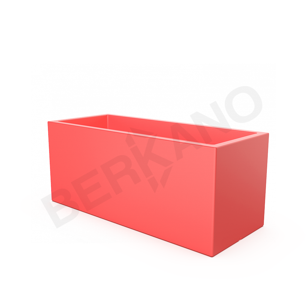 Кашпо Cubric 120*50 красного цвета - фото 1