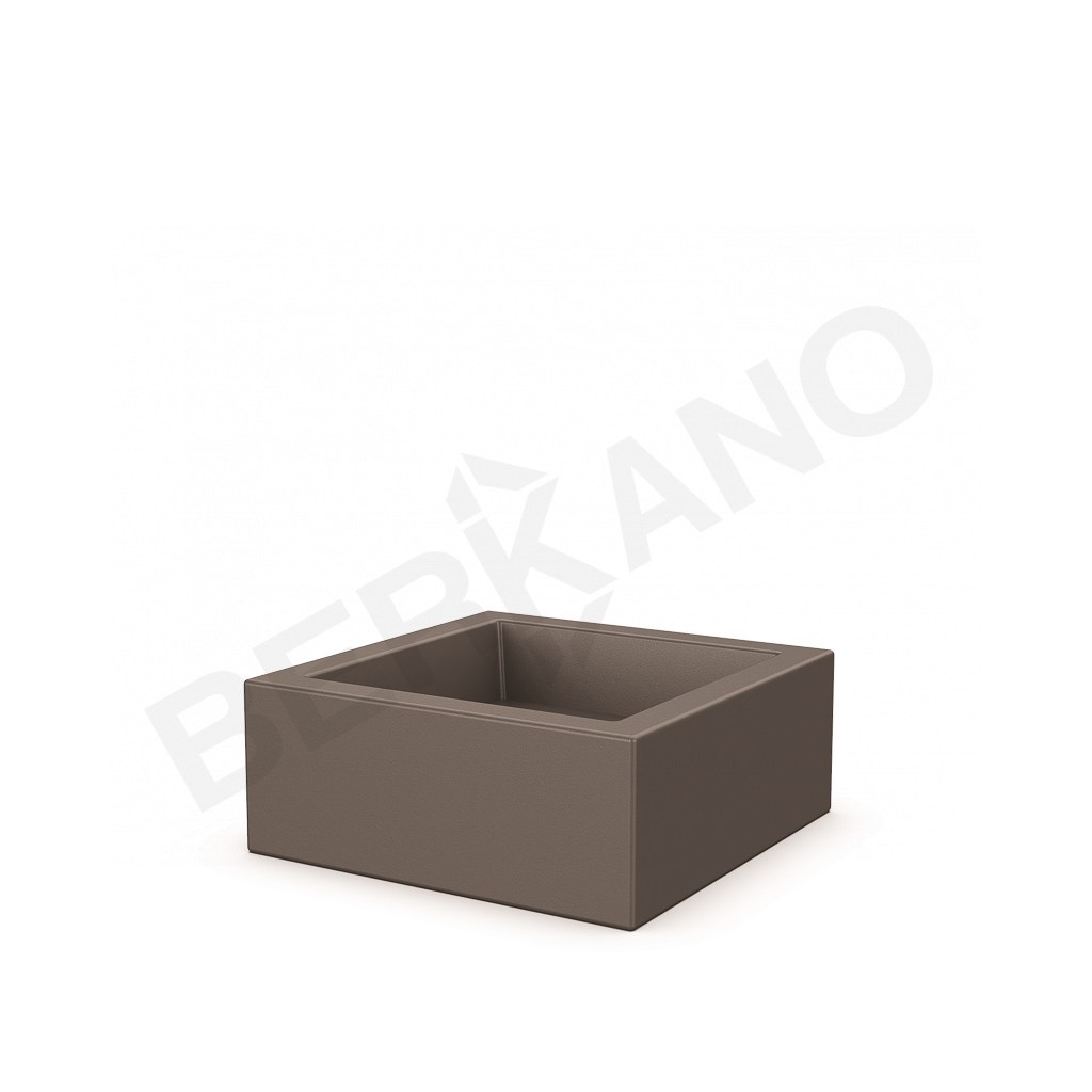 Кашпо Quarter 20 кофейного цвета - фото 1