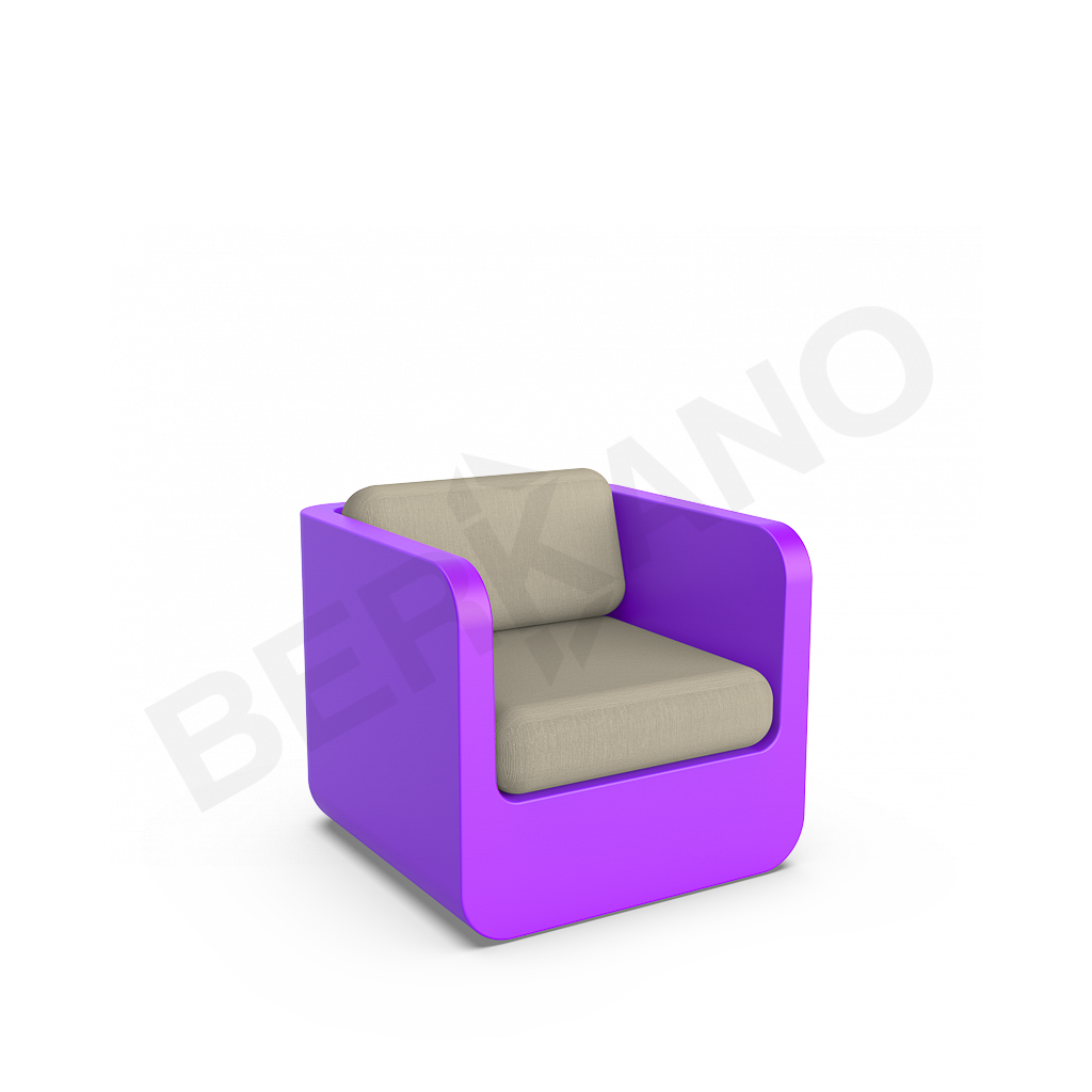 Кресло Grace с подушками сиреневого цвета / аксессуар бежевого цвета - фото 1