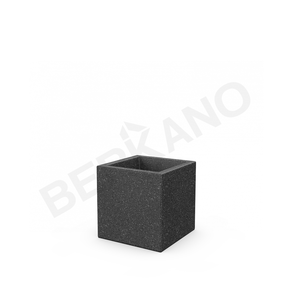 Кашпо Quarter 30 цвета черный гранит - фото 1
