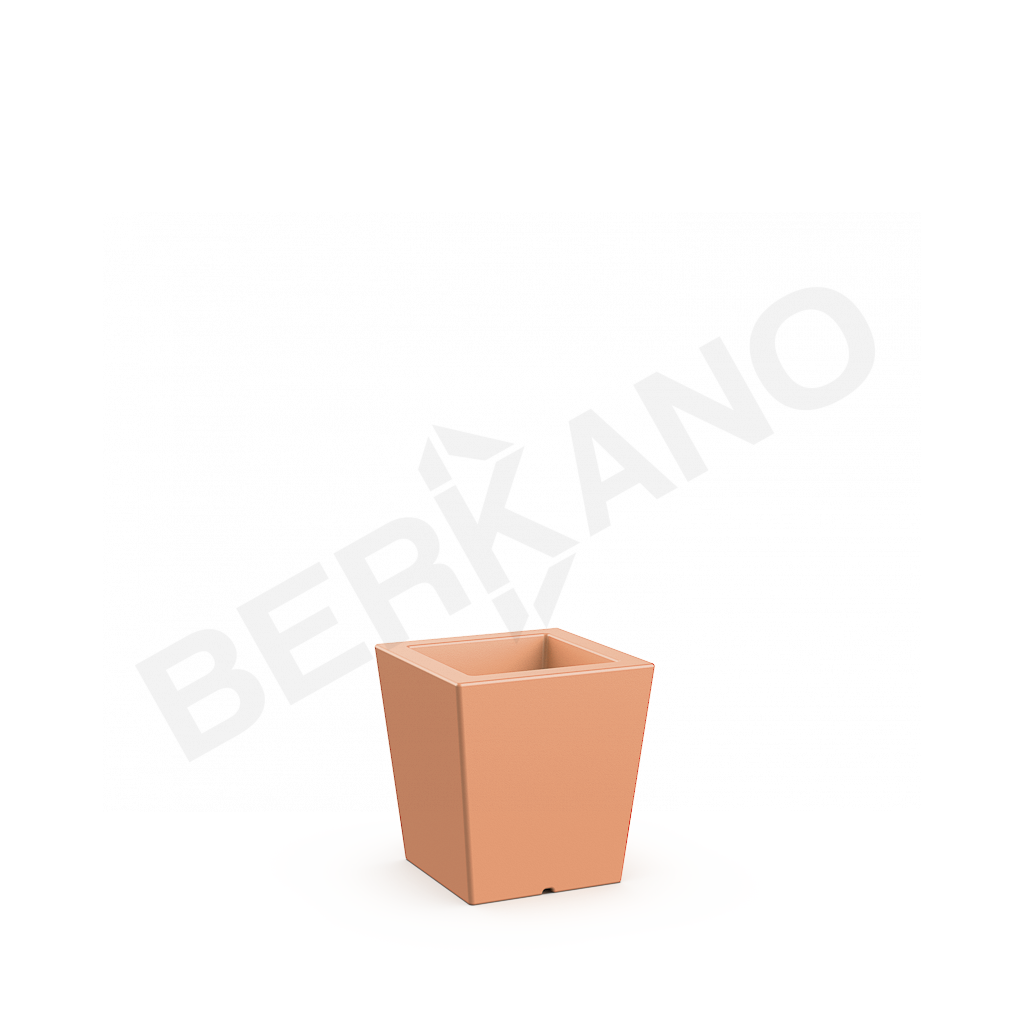 Кашпо Trapezio 42V терракотового цвета - фото 1