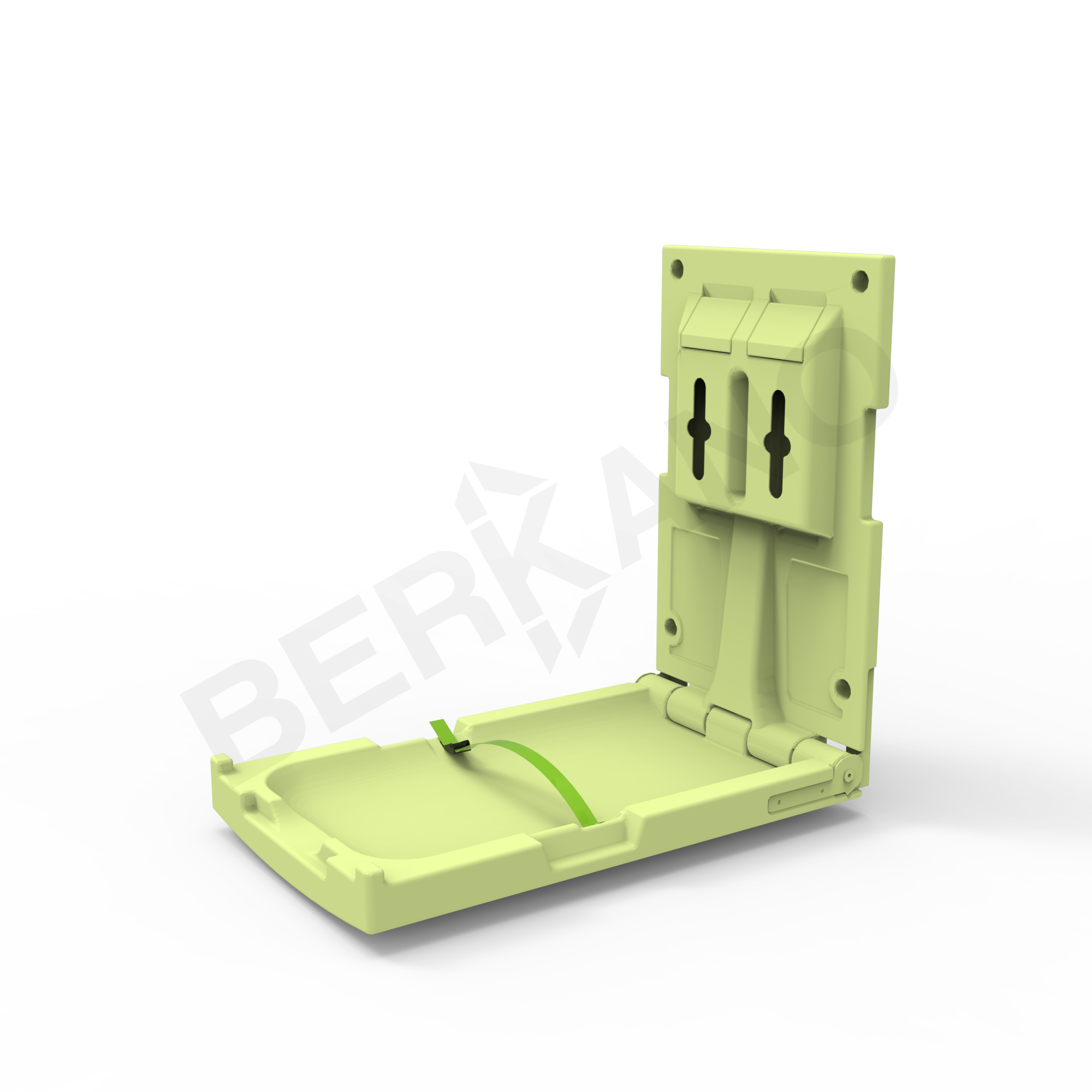 Пеленальный столик вертикальный BERKANO Kids зеленого цвета - фото 1