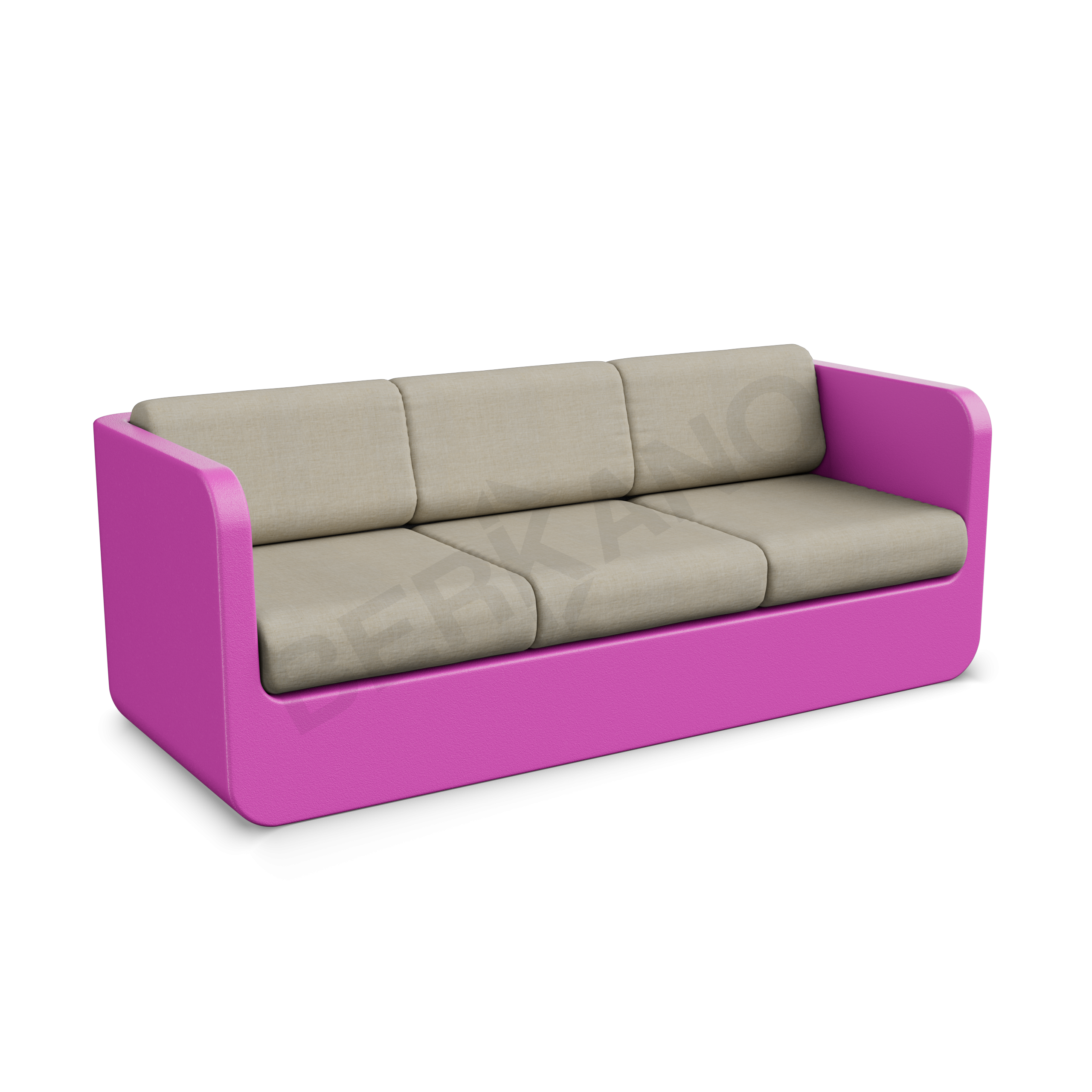 Диван Grace с подушками фиолетового цвета / аксессуар бежевого цвета - фото 1