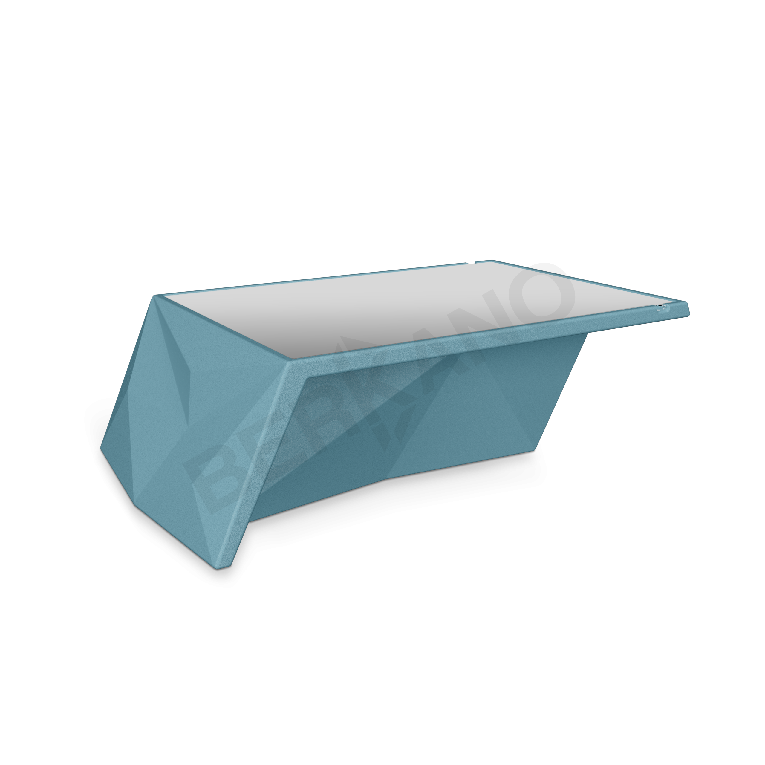 Стол Quaro со стеклом бирюзового цвета - фото 1