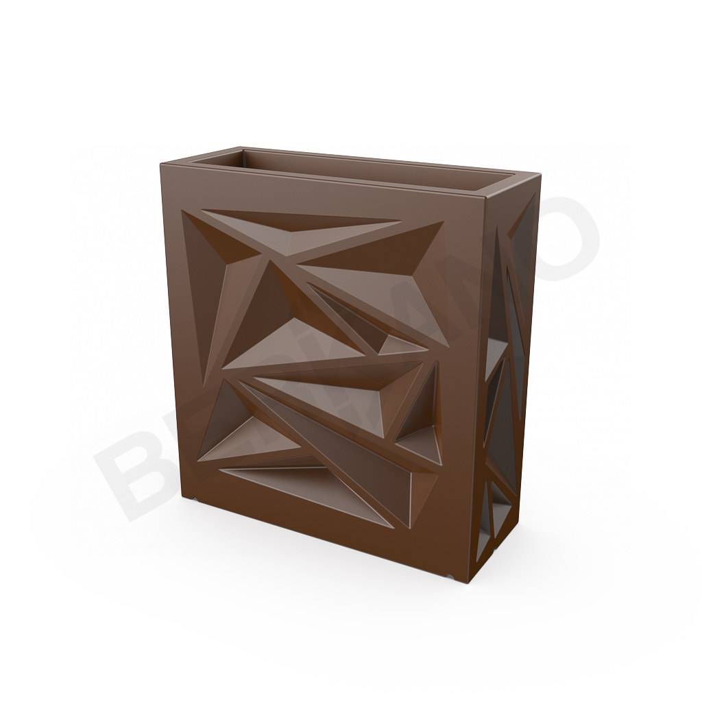 Кашпо Icelandic Square DB коричневого цвета - фото 1