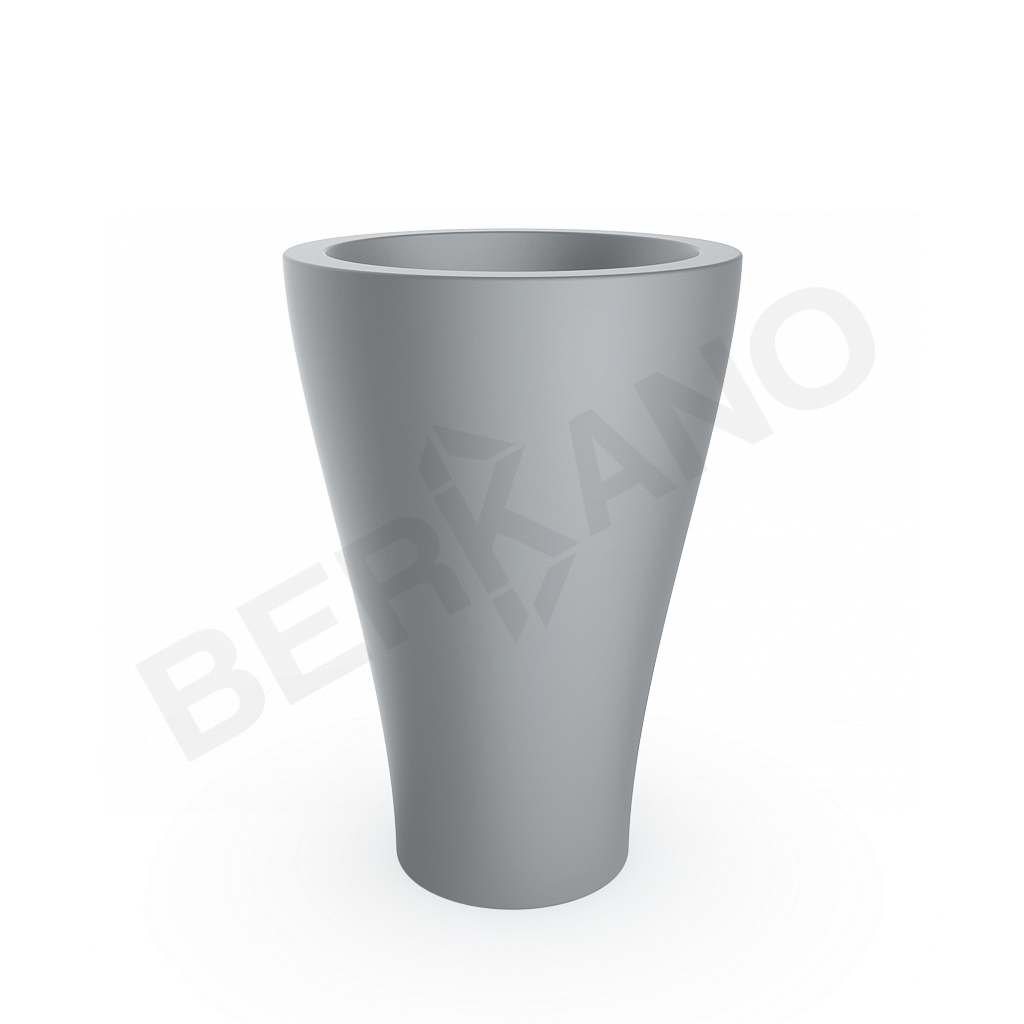 Кашпо Vetro 100 DB серого цвета - фото 1