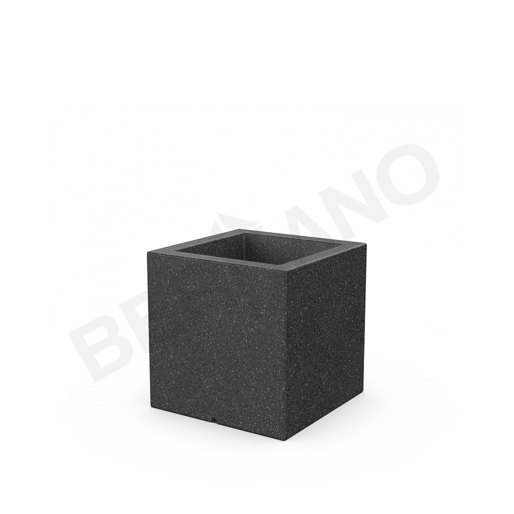 Кашпо Quarter 40 DB цвета черный гранит - фото 1