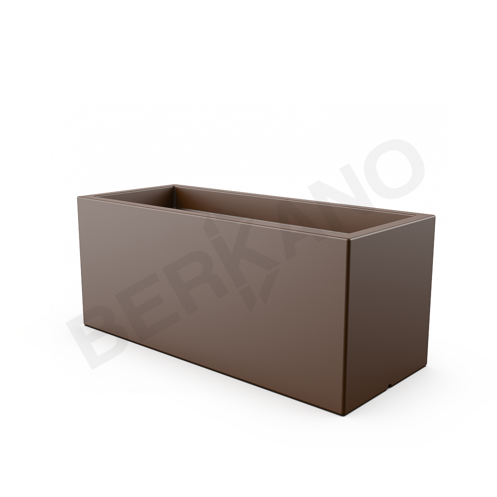 Кашпо Cubric 120*50 коричневого цвета - фото 1