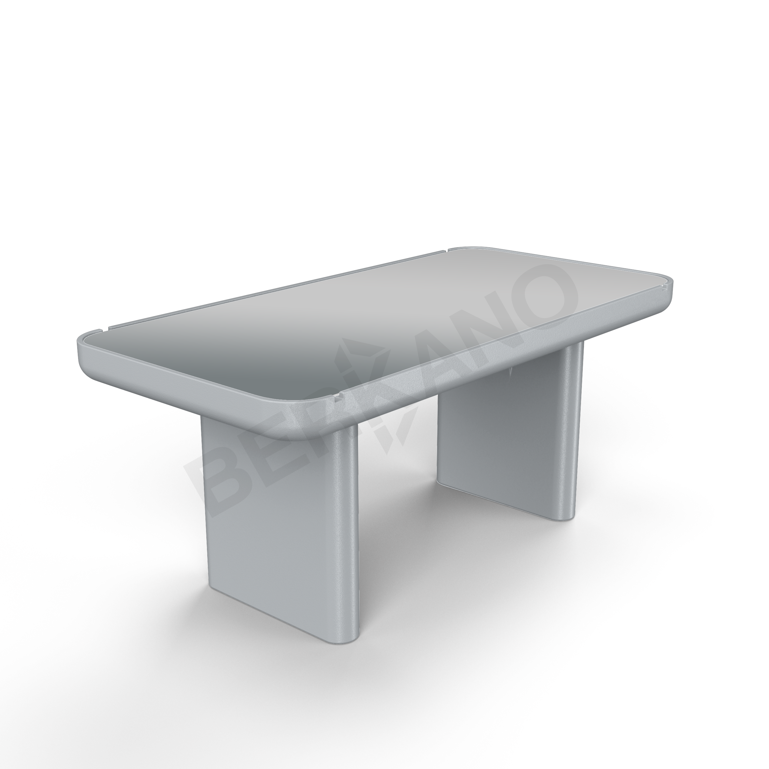 Стол Grace большой со стеклом серого цвета - фото 1