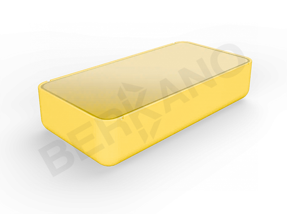 Стол Grace средний со стеклом желтого цвета - фото 1