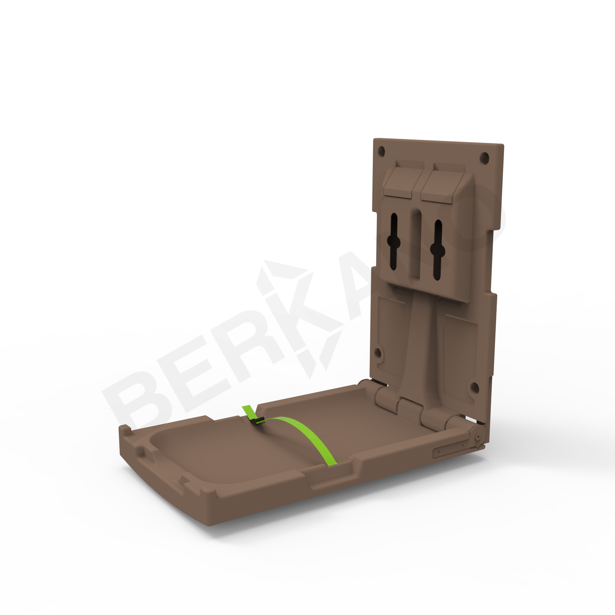 Пеленальный столик вертикальный BERKANO Kids коричневого цвета - фото 1