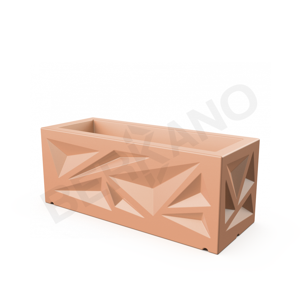 Кашпо Icelandic Horizontal DB терракотового цвета - фото 1