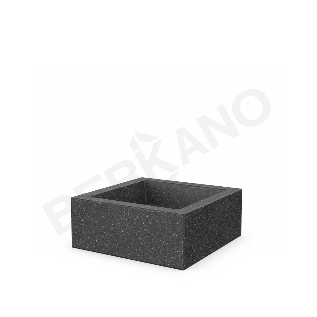 Кашпо Quarter 20 DB цвета черный гранит - фото 1
