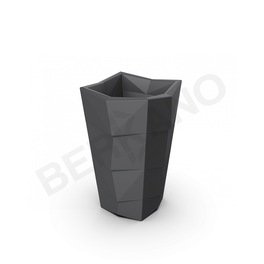 Кашпо Agava 85 графитового цвета - фото 1