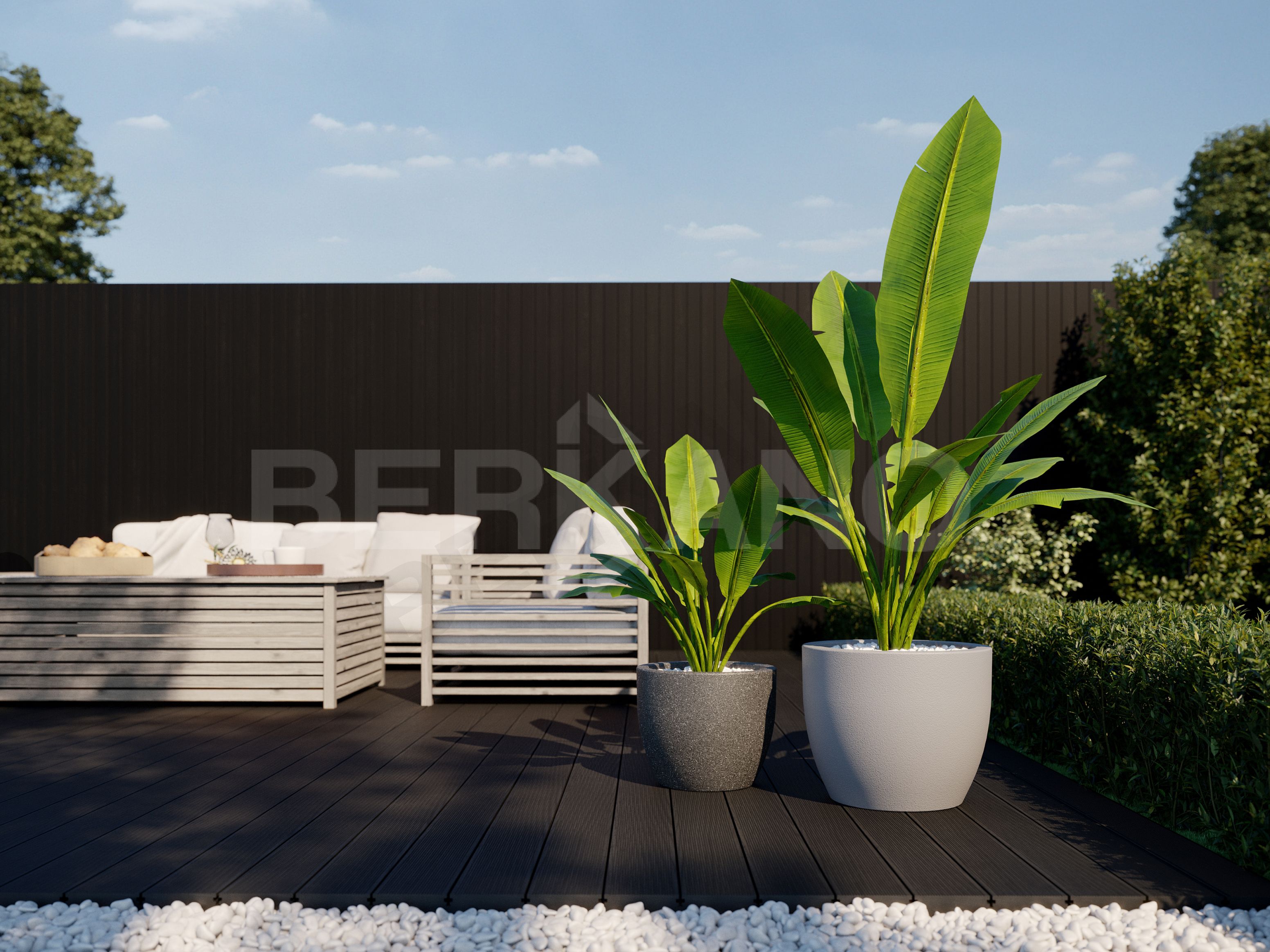 Кашпо Tigel 50 DB коричневого цвета - фото 2