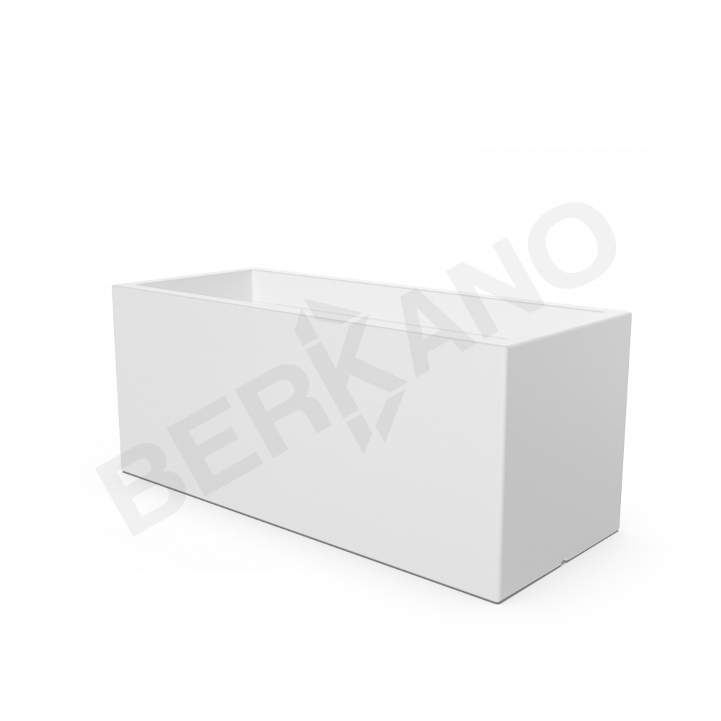 Кашпо Cubric 120*50 белого цвета