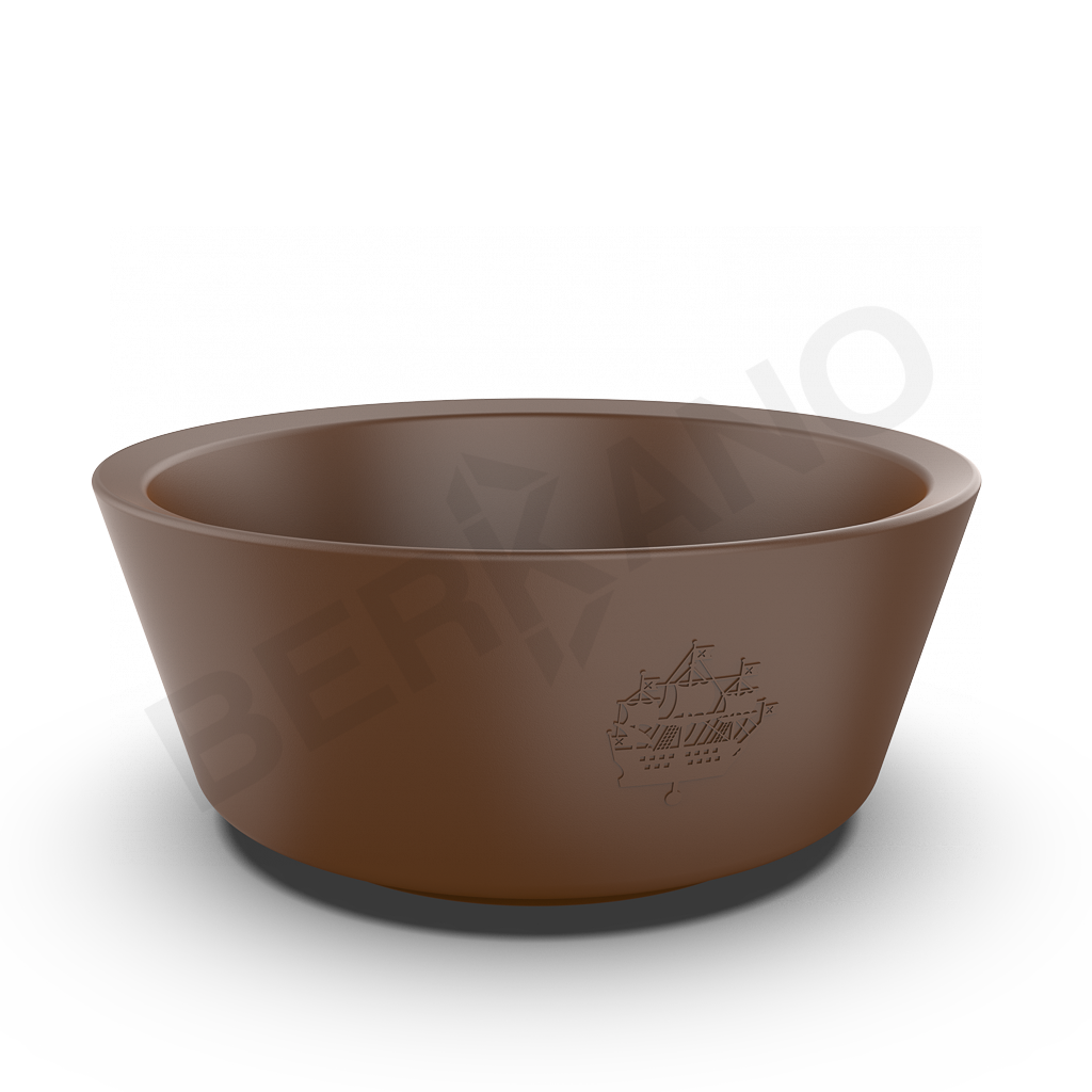 Кашпо Pion 55 коричневого цвета - фото 1