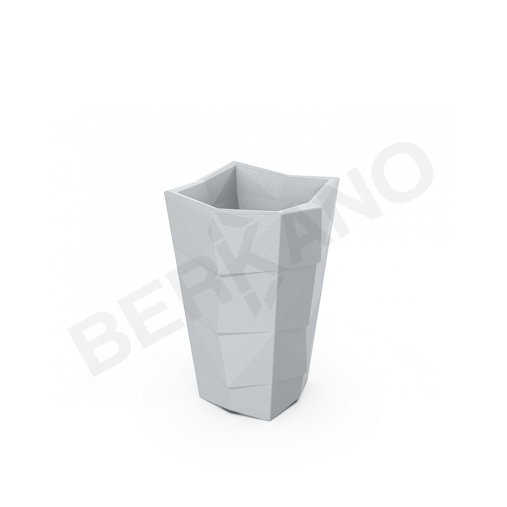 Кашпо Agava 70 серого цвета - фото 1