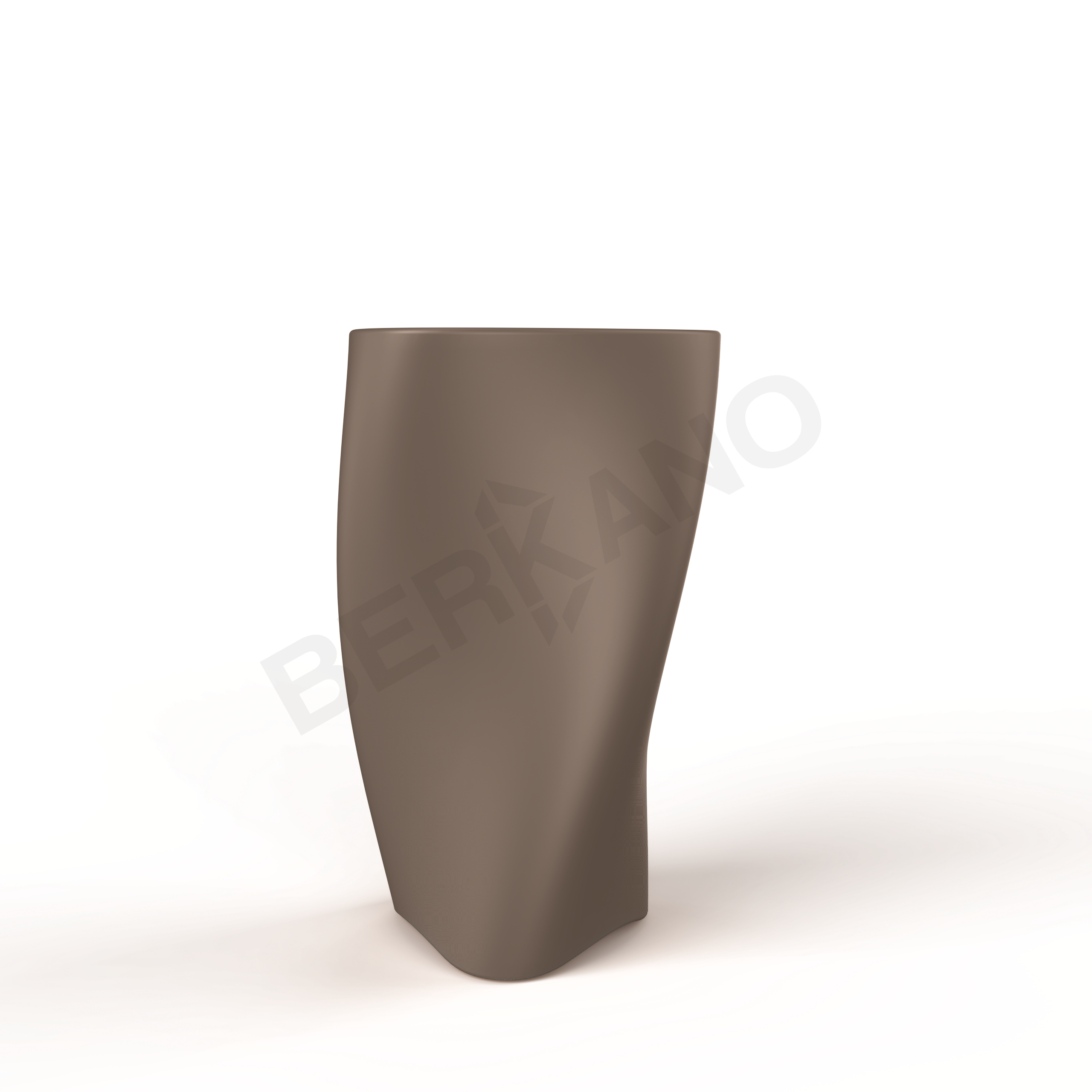 Кашпо Twist 108 кофейного цвета - фото 1