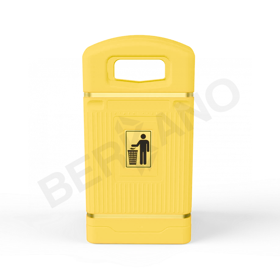 Урна квадратная BERKANO желтого цвета - фото 1