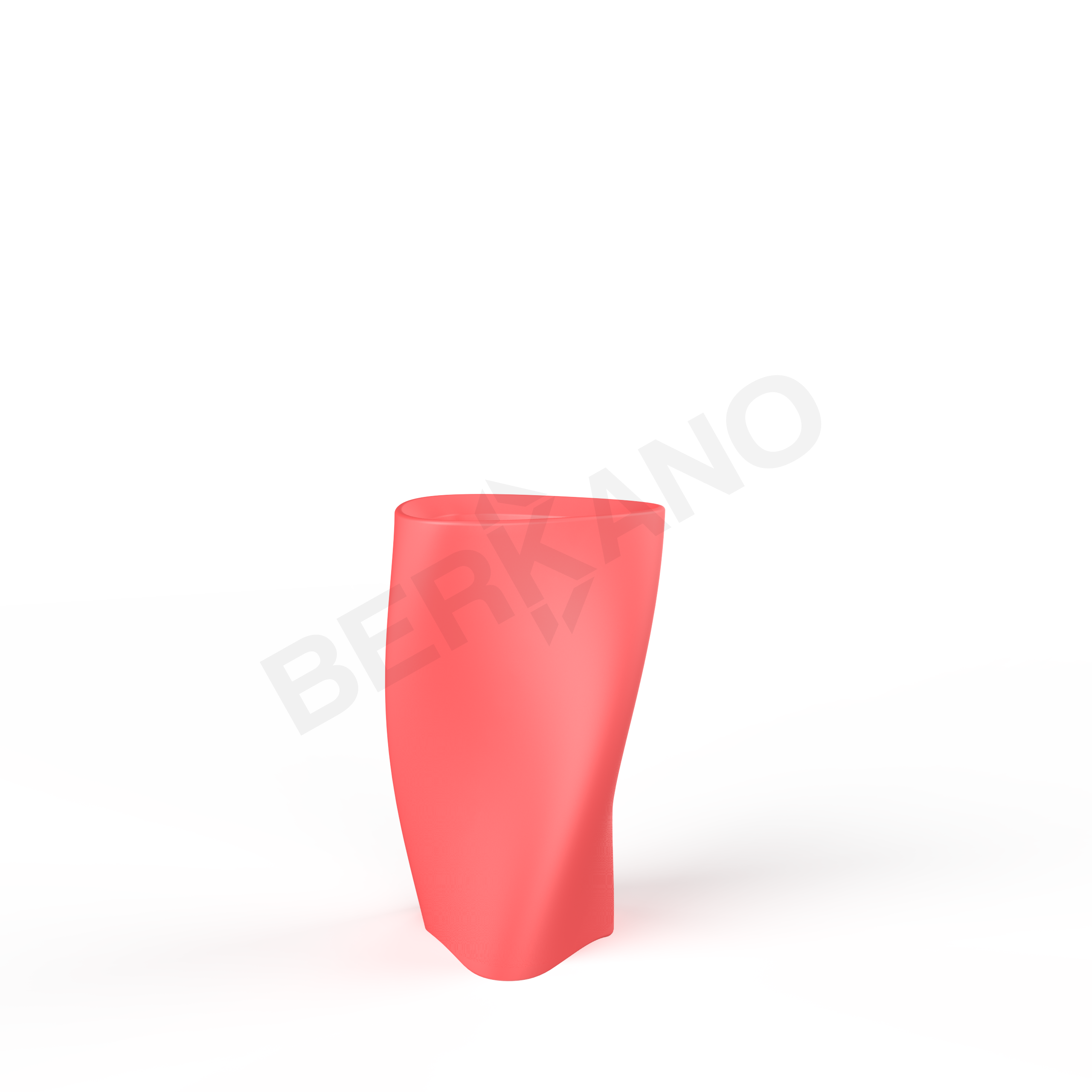 Кашпо Twist 68 красного цвета - фото 1