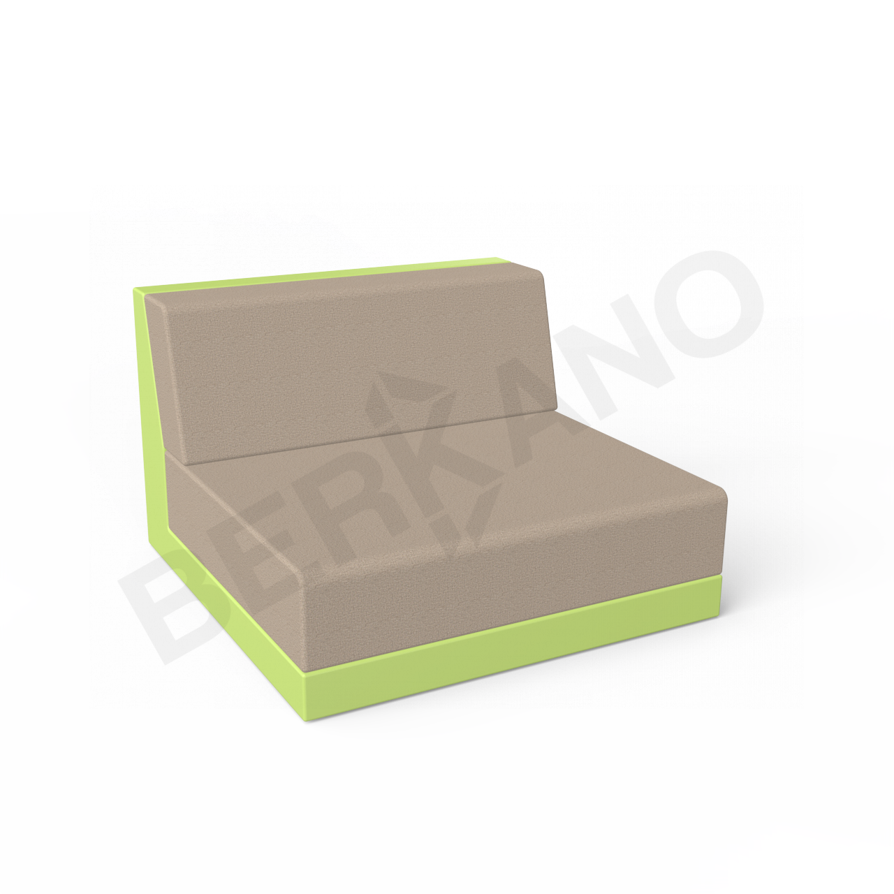 Диван Quarter modular средний с подушками зеленого цвета / аксессуар Canvas - фото 1