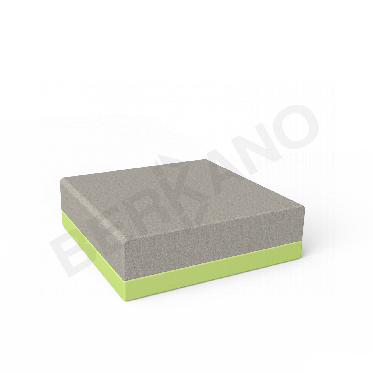 Пуф Quarter modular с подушками зеленого цвета / аксессуар Light grey - фото 1