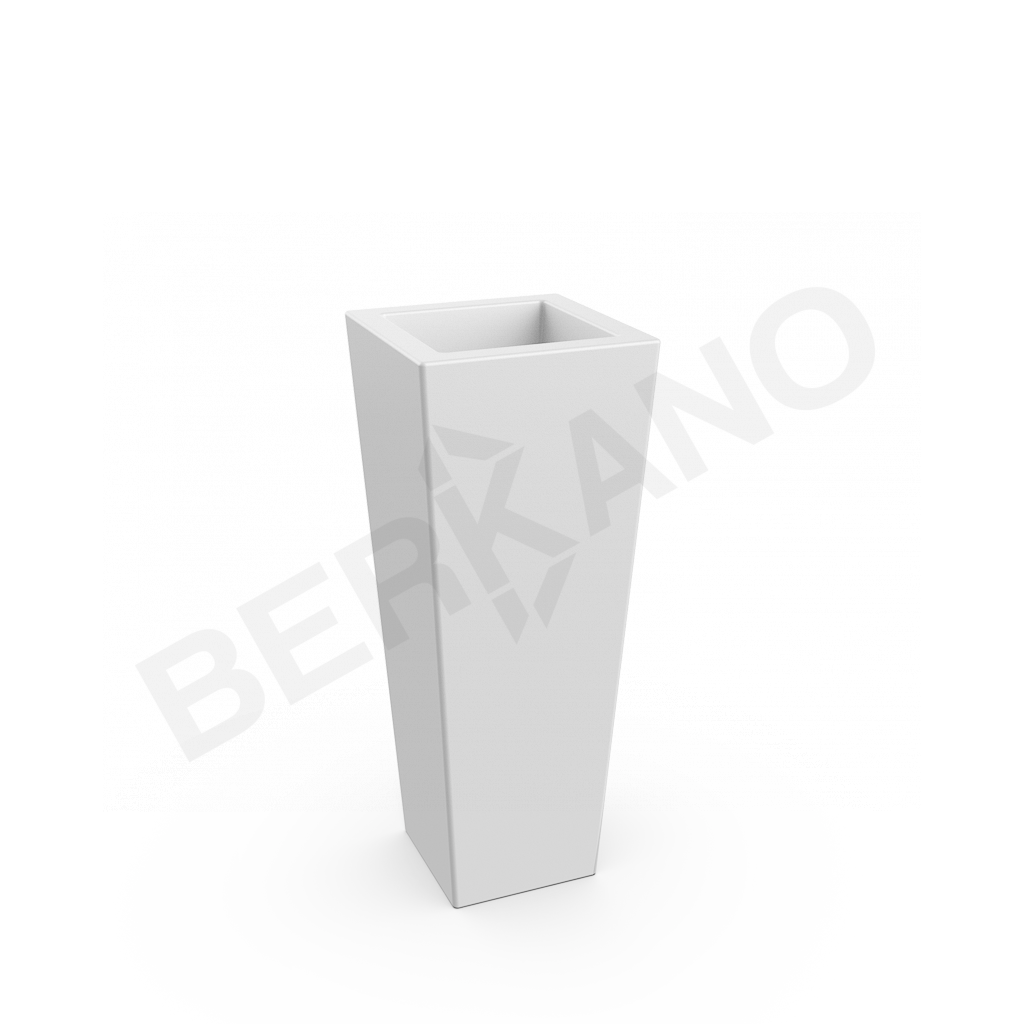 Светящееся кашпо Trapezio 100V DB белого цвета