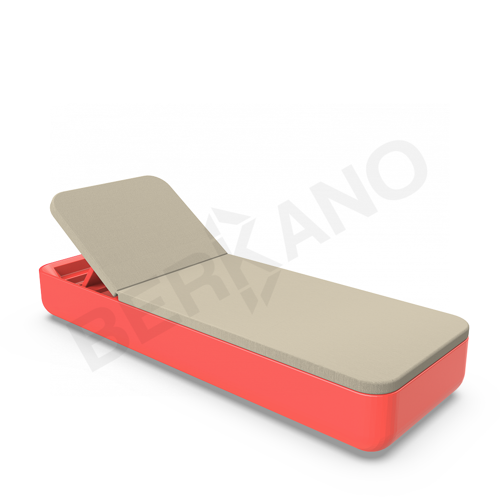 Шезлонг Grace красного цвета / аксессуар бежевого цвета - фото 1