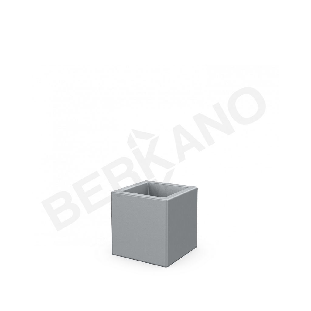 Кашпо Quarter 25 серого цвета - фото 1