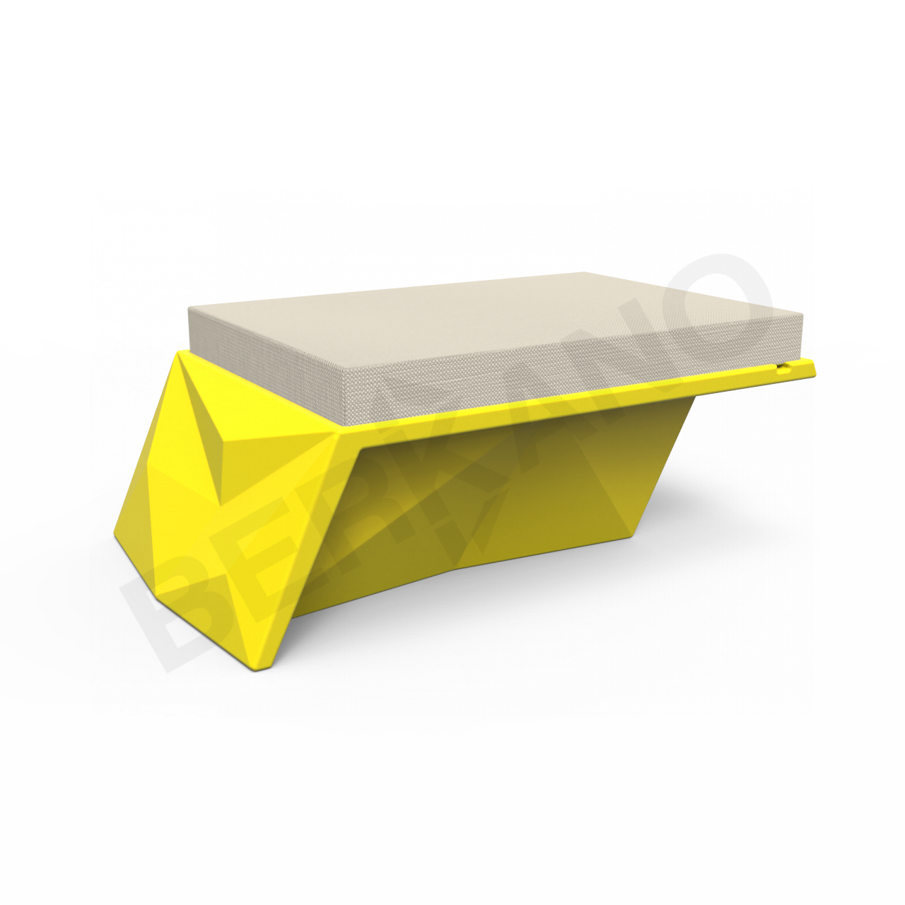 Угловой модуль Quaro с подушками желтого цвета / аксессуар бежевого цвета - фото 1