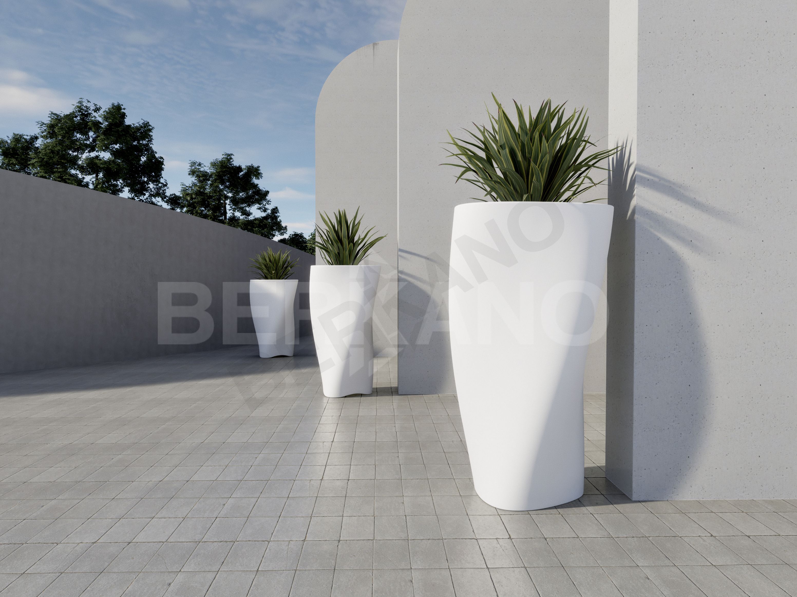 Кашпо Twist 90 DB графитового цвета - фото 3