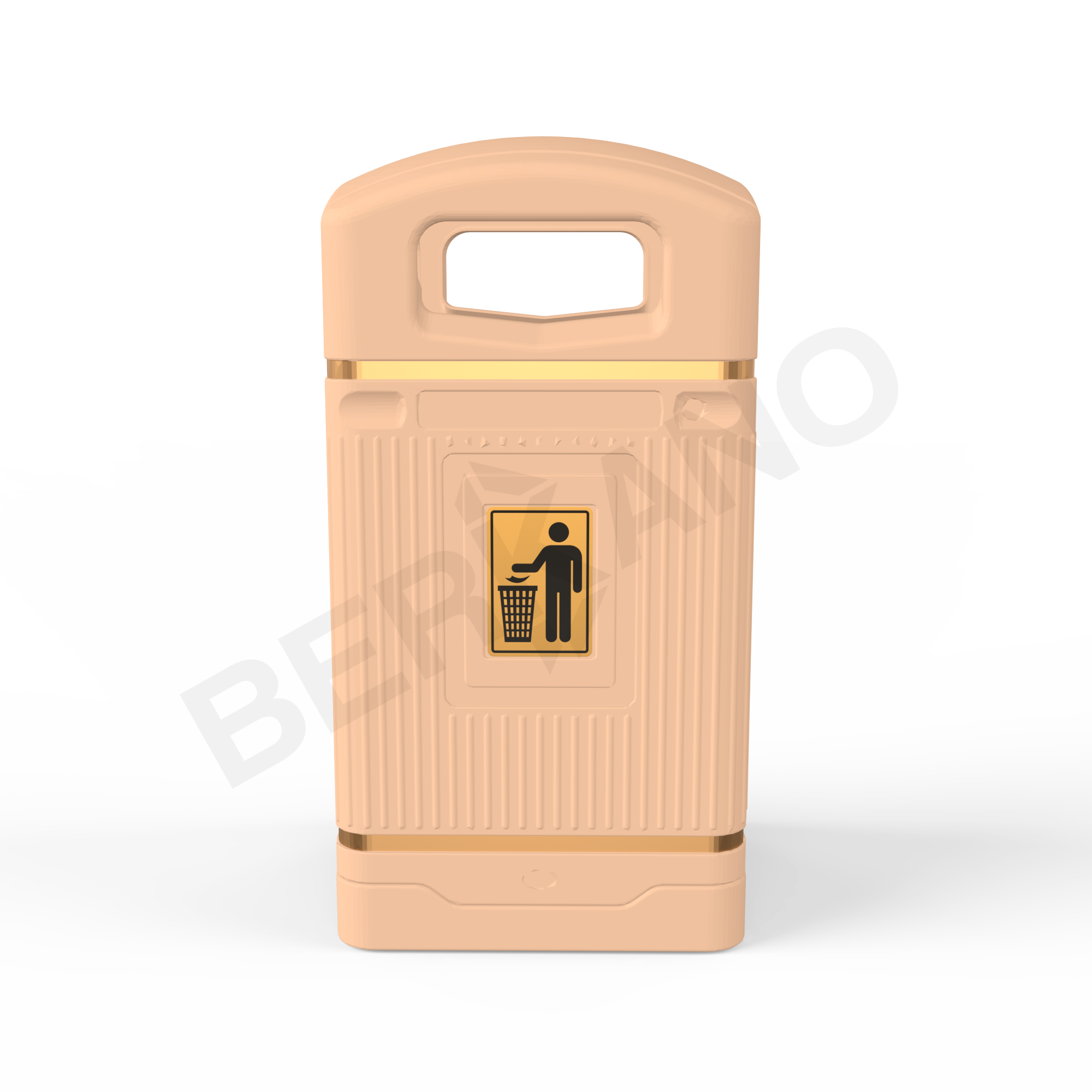 Урна квадратная BERKANO терракотового цвета - фото 1