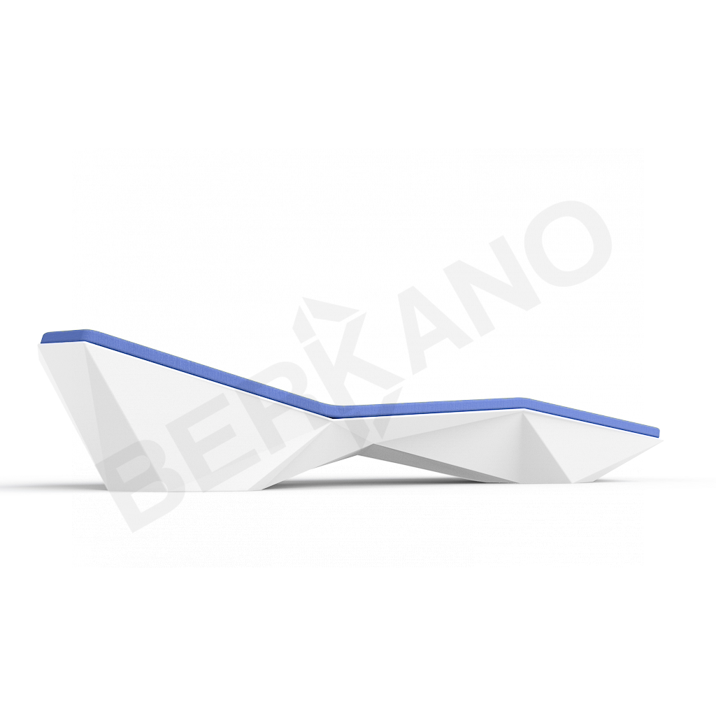 Шезлонг Quaro с подушками белого цвета / аксессуар темно-синего цвета - фото 2