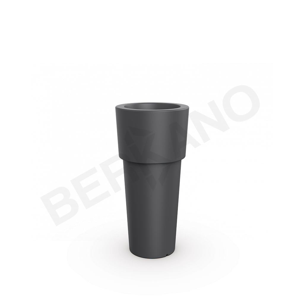 Кашпо Ray 80 DB графитового цвета - фото 1