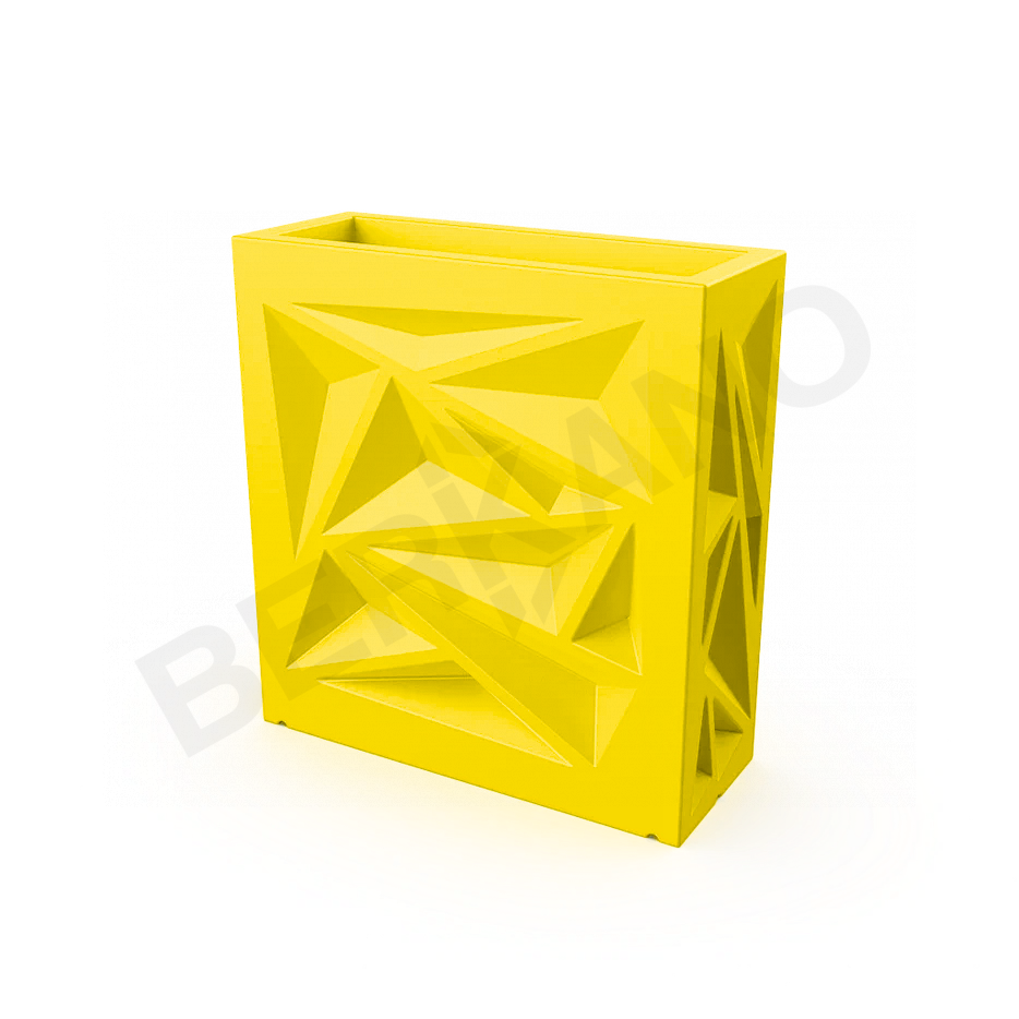 Кашпо Icelandic Square DB желтого цвета - фото 1