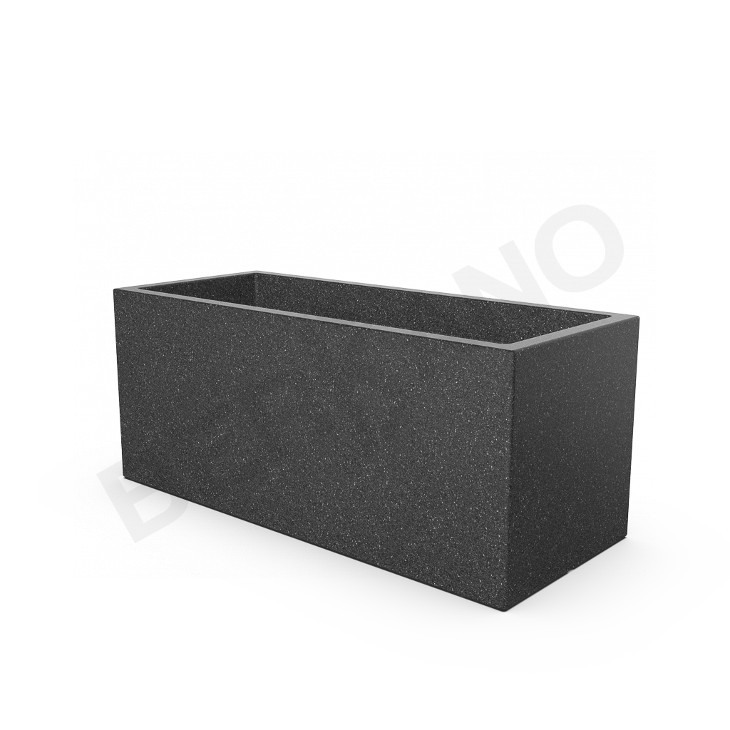 Кашпо Cubric 120*50 DB цвета черный гранит - фото 1